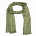 Designer Cotton Golden Striped Stole- Grey